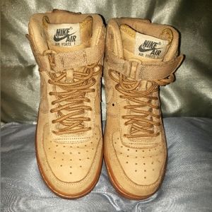 SALE Nike Air Force 1 Sz-4.5Y Wheat  Sneakers